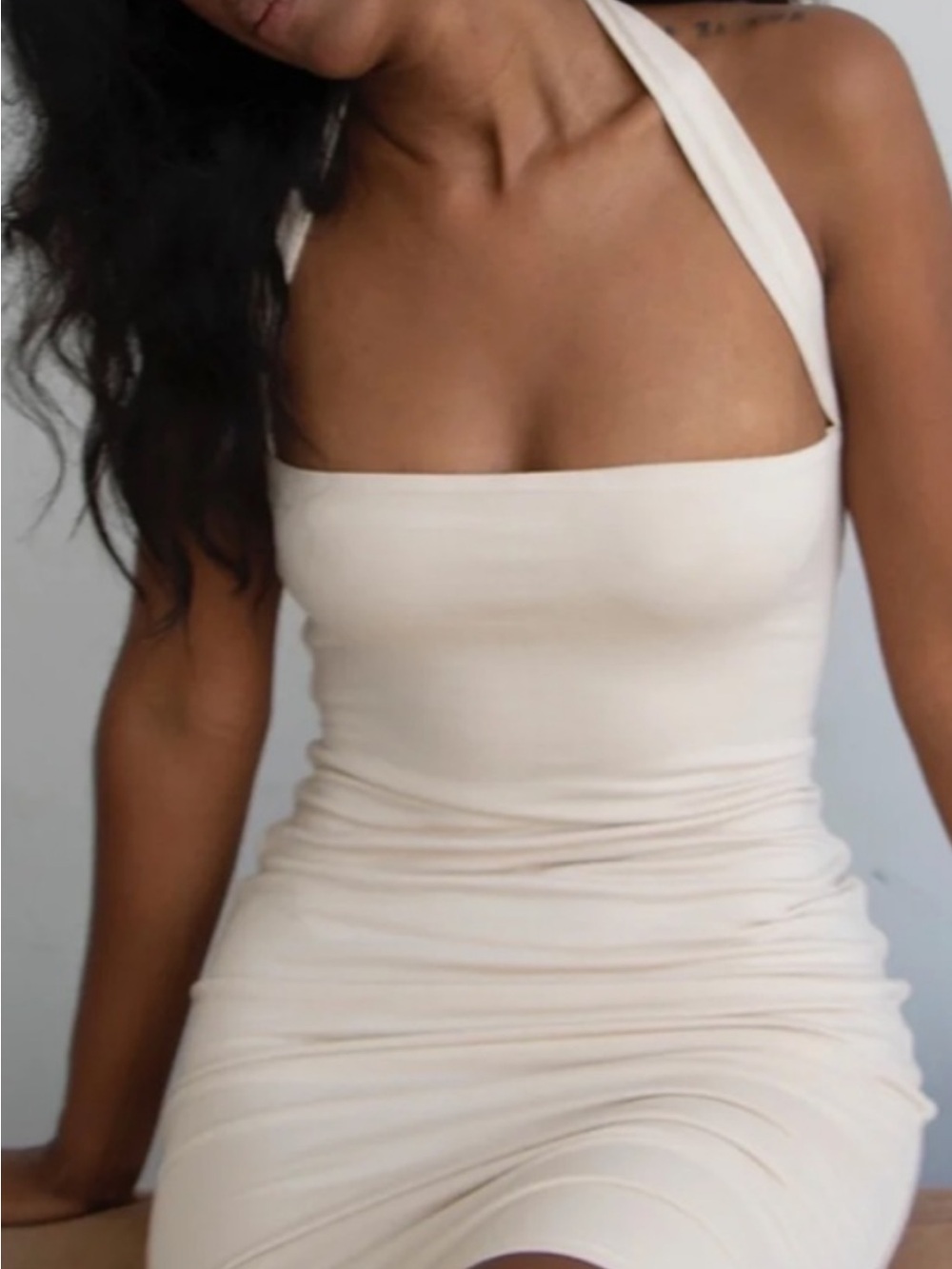 Re Ona White Halterneck Bodycon Dress - Picture 3 of 3